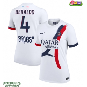 Paris Saint-Germain Lucas Beraldo #4 Bortatröja Kvinnor 2025-26 Kortärmad